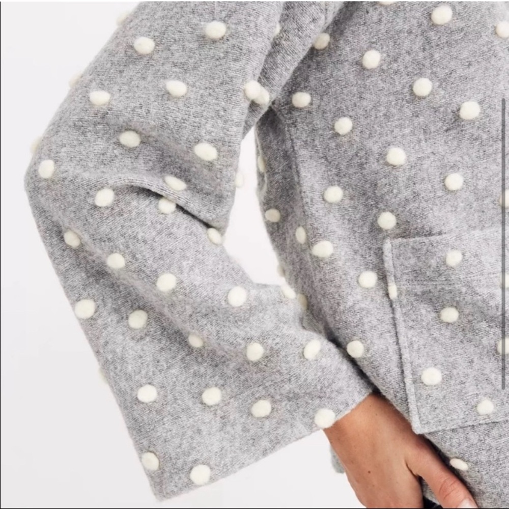 Madewell Texture & Thread Gray Bobble Cardigan L - image 3